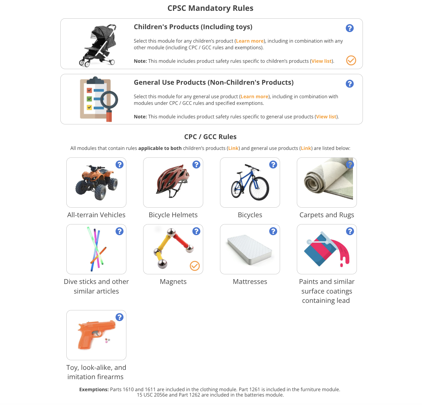 Children's Product Modules Children's Product Modules